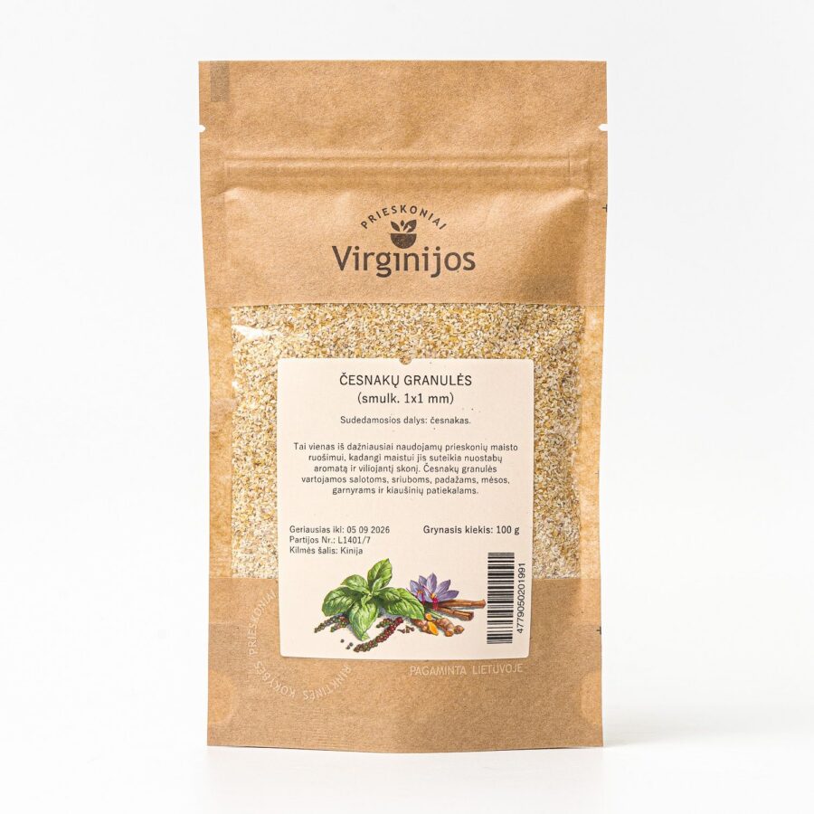 Česnakų granulės 100g – produkto vaizdas