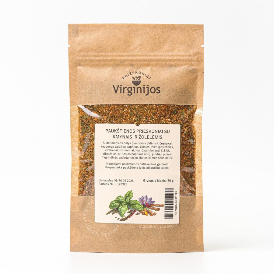 Paukštienos prieskoniai su kmynais ir žolelėmis 70g – produkto vaizdas