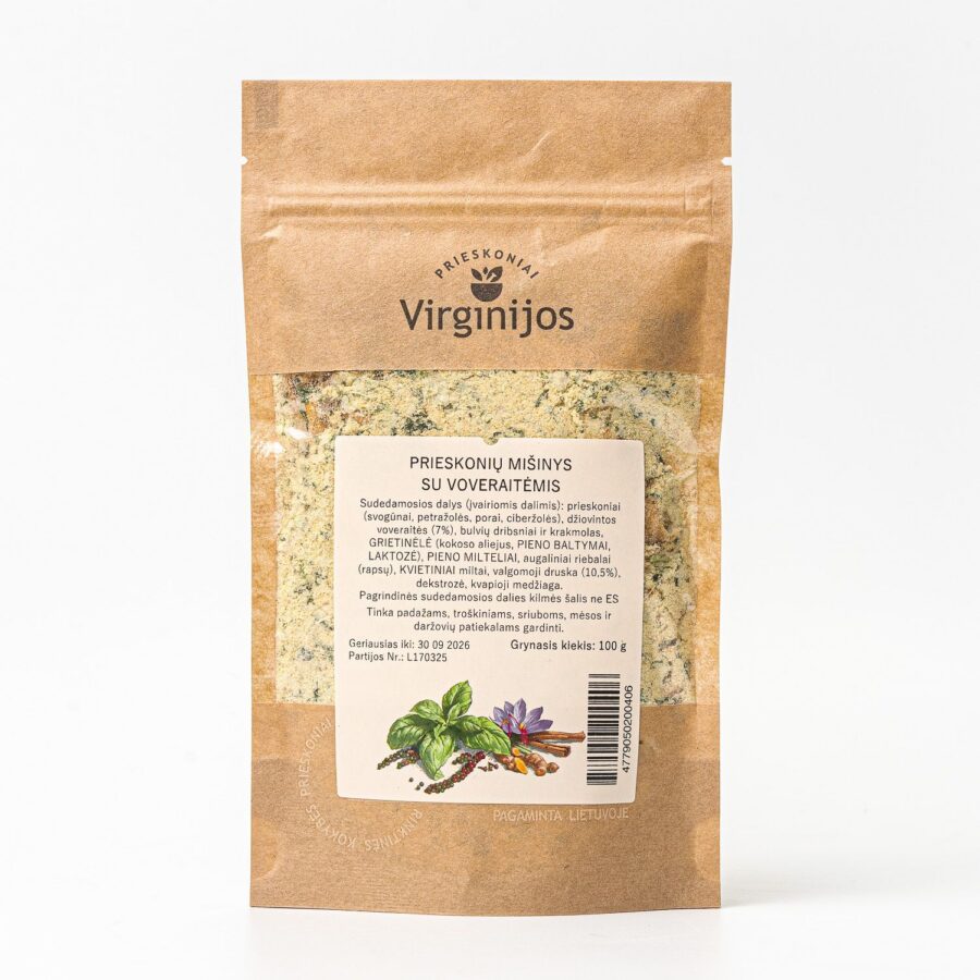 Prieskonių mišinys su voveraitėmis 100g – produkto vaizdas